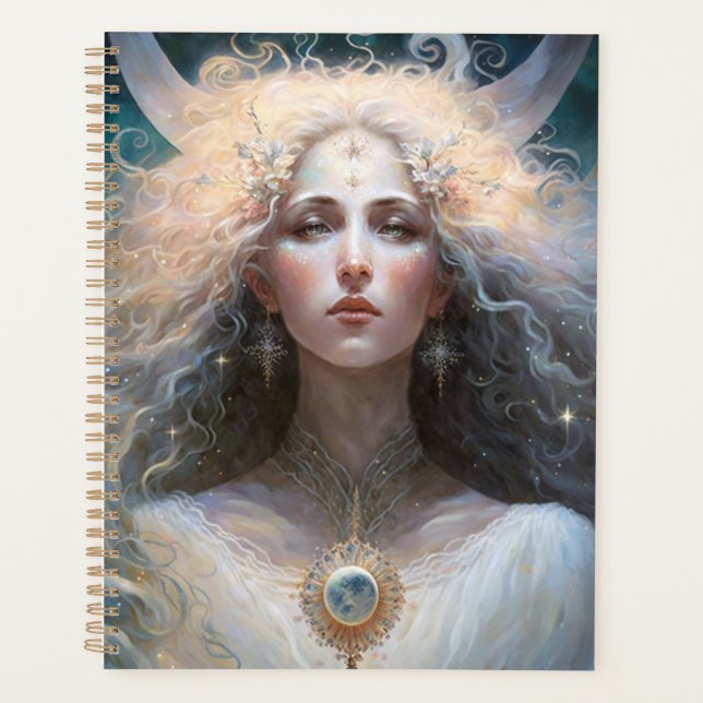 Moon Goddess Fantasy Art Planer (Vorderseite)