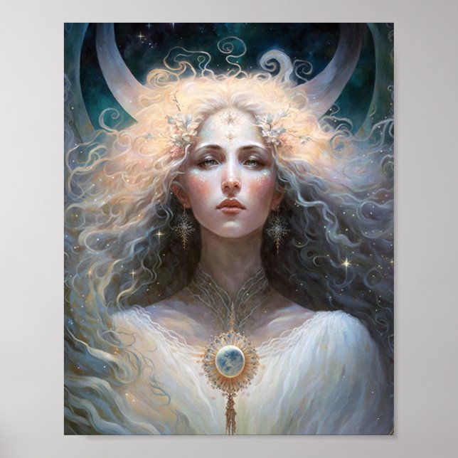 Moon Goddess Fantasy Art Poster (Vorne)