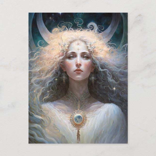 Moon Goddess Fantasy Art Postkarte (Vorderseite)