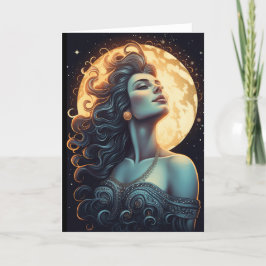 Moon Goddess Grußkarte Dankeskarte
