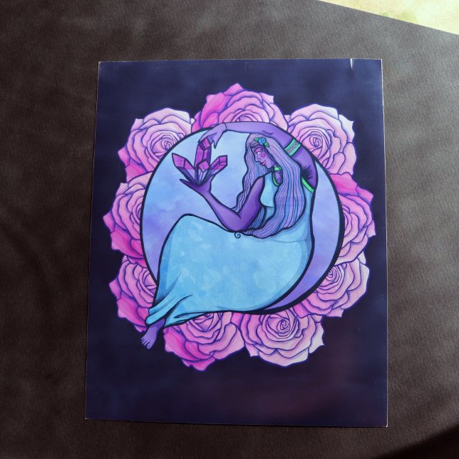 Moon Goddess Magick Crystal MoonChild Art Poster (Von Creator hochgeladen)
