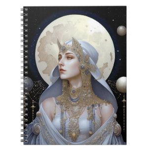 Moon Goddess Queen Fantasy Art Notizblock