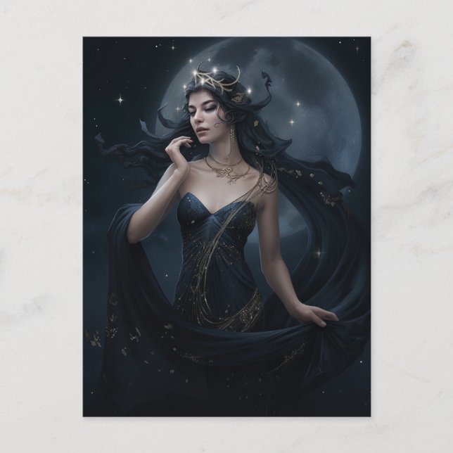 Moon Goddess Queen Fantasy Art Postkarte (Vorderseite)