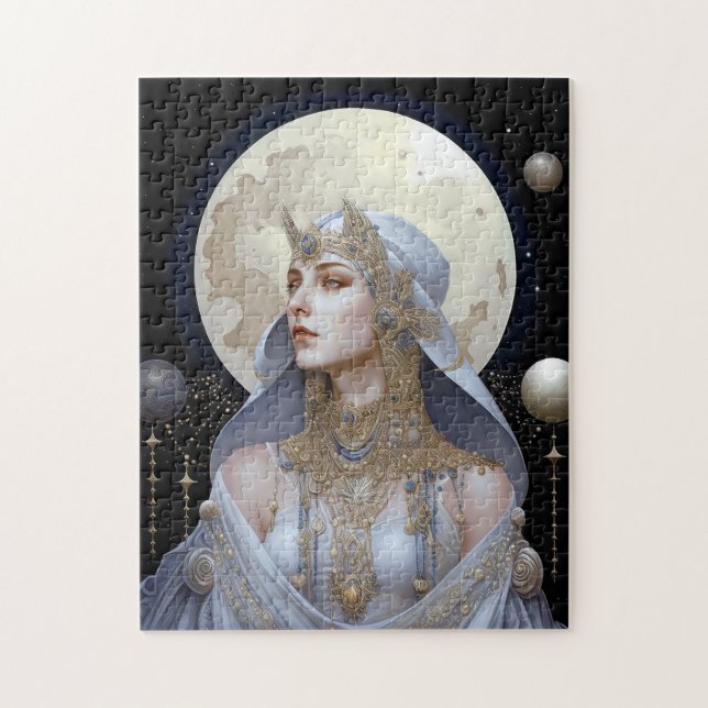 Moon Goddess Queen Fantasy Art Puzzle (Vertikal)