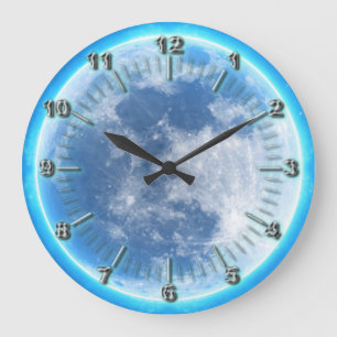Moon Große Wanduhr