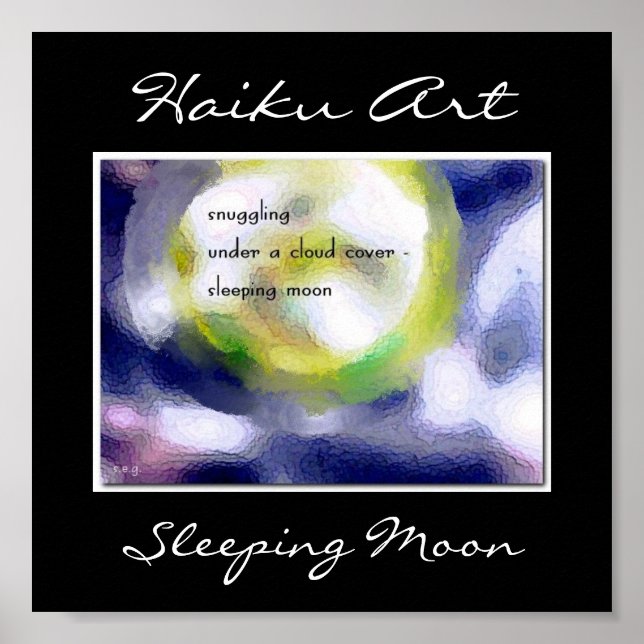 Moon Haiku Art Print Poster (Vorne)