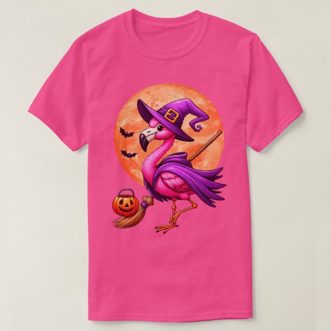 Moon Halloween Flamingo T-Shirt (Design vorne)