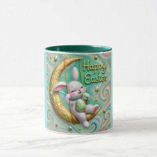 MOON Hase ~ FROHE OSTERN ~ Tasse