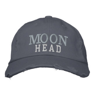 Moon Head Hat : By Approachable Wolf ( J.H.T. ) Bestickte Baseballkappe
