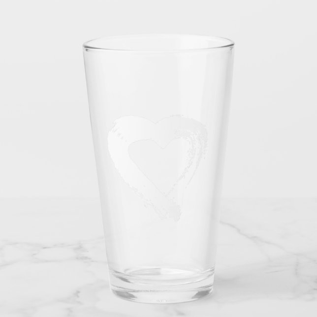 Moon Heart Glass Tumbler (Vorderseite)