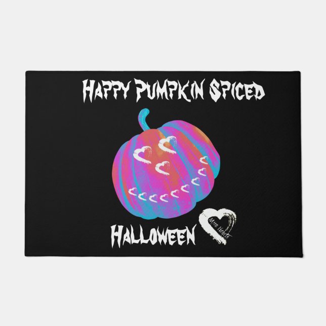 Moon Hearts Halloween Pumpkin Door Mat Fußmatte