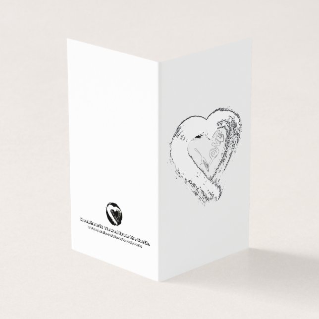 Moon Hearts Liebe Card (Vorderseite)