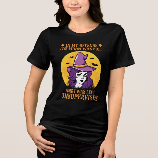 Moon Hexe Tri-Blend Shirt (Vorderseite)