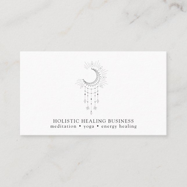 Moon Holistic Heiler Business Card Visitenkarte (Vorderseite)