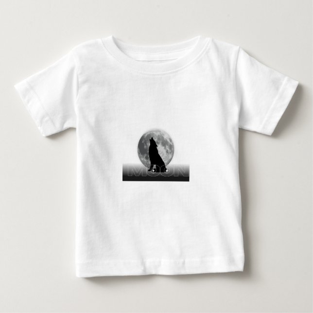 Moon Howl – Mystical Wolf Silhouette GraphiT-Shirt Baby T-shirt (Vorderseite)