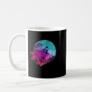 Moon Howling Wildlife Forest Animal Predator Color Kaffeetasse