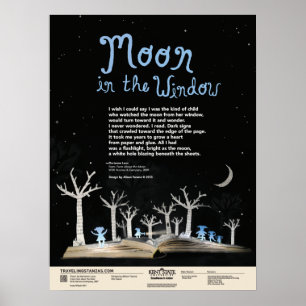 Moon im Fenster Poster