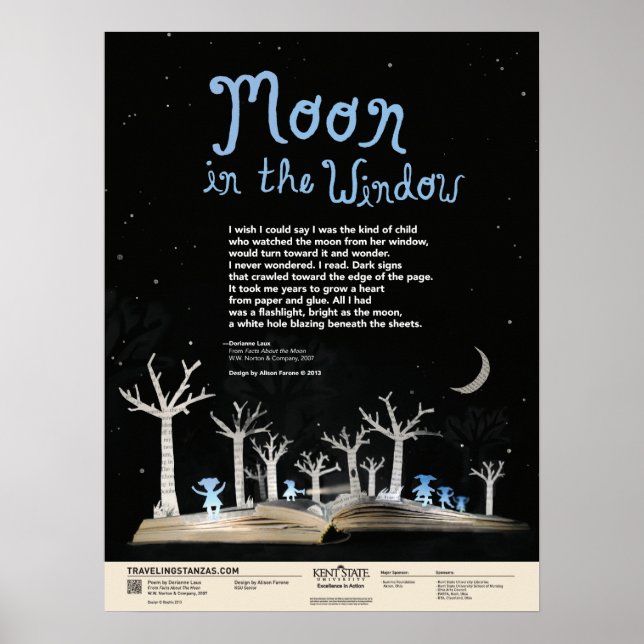 Moon im Fenster Poster (Vorne)