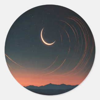 Moon im Himmel Magische Aufkleber