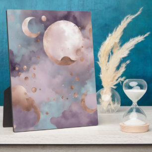 Moon in Pink AI art Fotoplatte