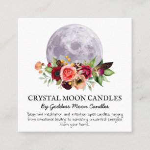 Moon Intention Candle Zauber Quadratische Visitenkarte