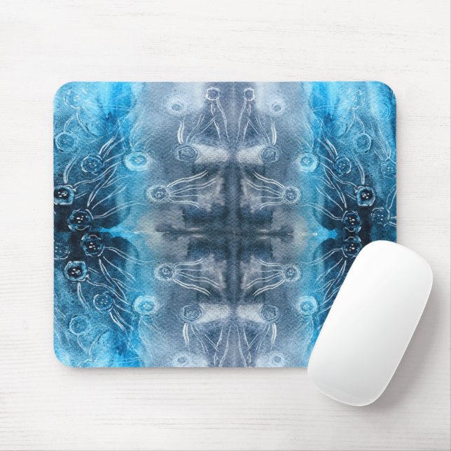 Moon jellyfish batik print mousepad (Mit Mouse)