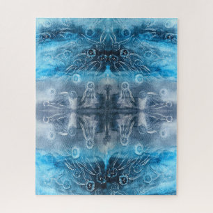 Moon jellyfish batik print puzzle