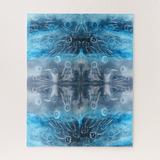 Moon jellyfish batik print puzzle (Vertikal)