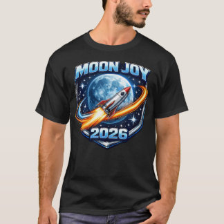 Moon Joy 2026 Rakete Raum T-Shirt