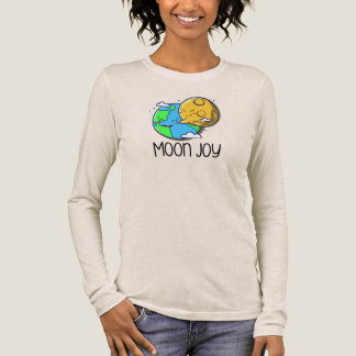 Moon Joy Cute Earth and Moon Hug Tri-Blend Shirt