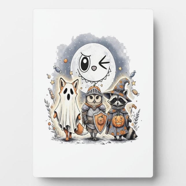 Moon Knight Raccoon Halloween Fotoplatte (Vorderseite)
