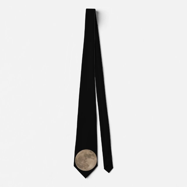 Moon Krawatte Vollmond Neckties Herren Mond Gesche (Vorderseite)