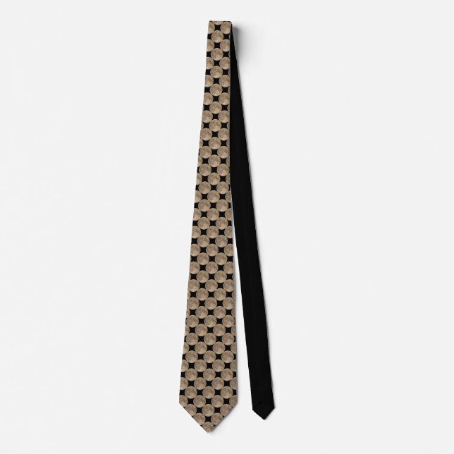Moon Krawatte Vollmond Neckties Super Moon Geschen (Vorderseite)