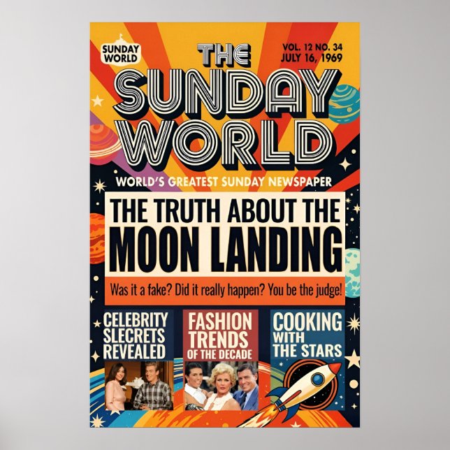 Moon Landing, 1969, Poster (Vorne)