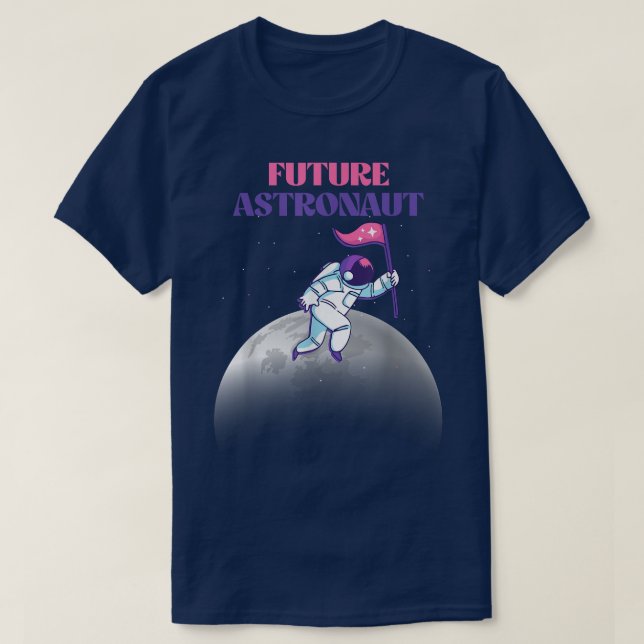 Moon Landing Junior Astronaut Outer Space Future A T-Shirt (Design vorne)