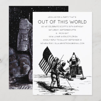 Moon Landing personalisiert Einladung