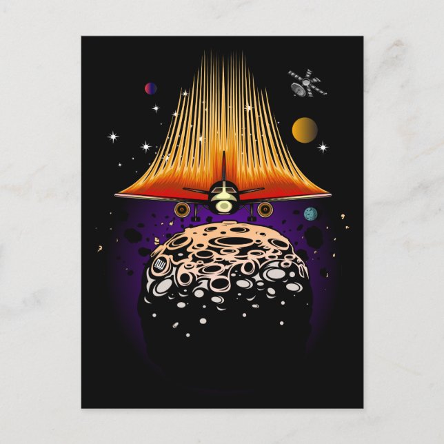 Moon Landing Postkarte (Vorderseite)