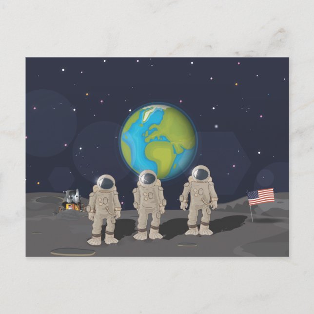 Moon Landings Postkarte (Vorderseite)