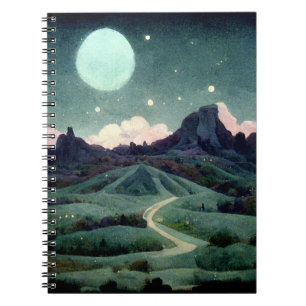 Moon Landscape Fantasy Notizblock
