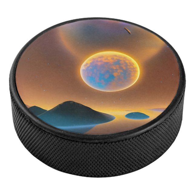 Moon Landschaftskunst Eishockey Puck (3/4)