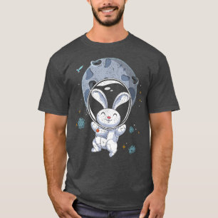 Moon Landung Niedlicher Bunny Animal Science Astro T-Shirt
