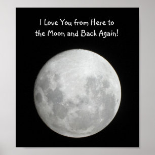Moon Liebe des Plakat-I Sie von hier zum Mond Poster