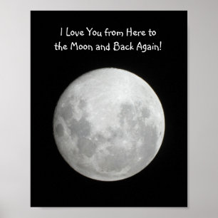 Moon Liebe des Plakat-I Sie von hier zum Mond Poster