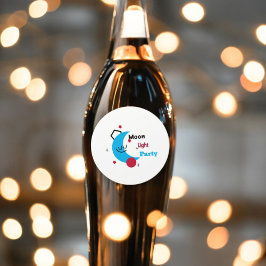 Moon Light Party Runder Aufkleber