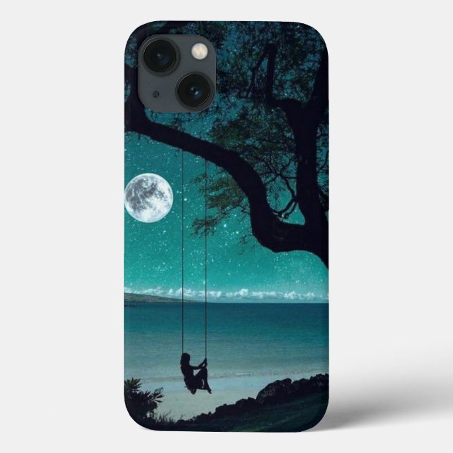 Moon Light Pattern Designer Gedruckte Mobile Cover (Rückseite)