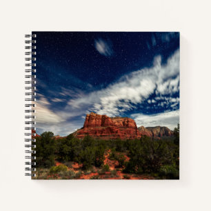 Moon Light über Sedona, Arizona Notizbuch