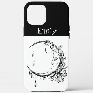Moon Line Zeichn Art Individuelle Name Case-Mate iPhone Hülle