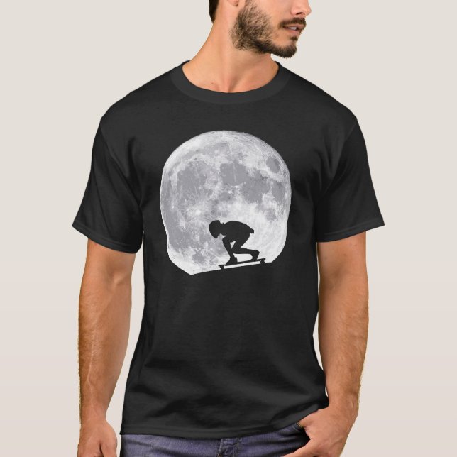 Moon longboarding T-Shirt (Vorderseite)