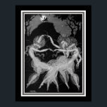 "Moon Madness" Art Deco Print ca. 1922 Poster<br><div class="desc">"Moon Madness" Art Deco Print von Aleksander Rzewuski ca. 1922</div>