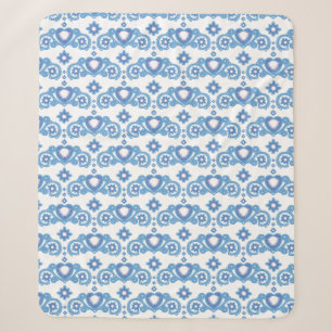 Moon Magic Stars Hearts Celestial White Sherpadecke